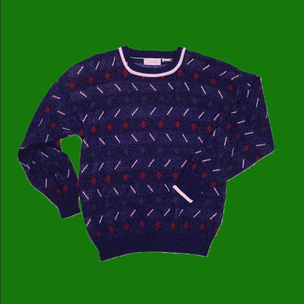 blue vintage styled sweater